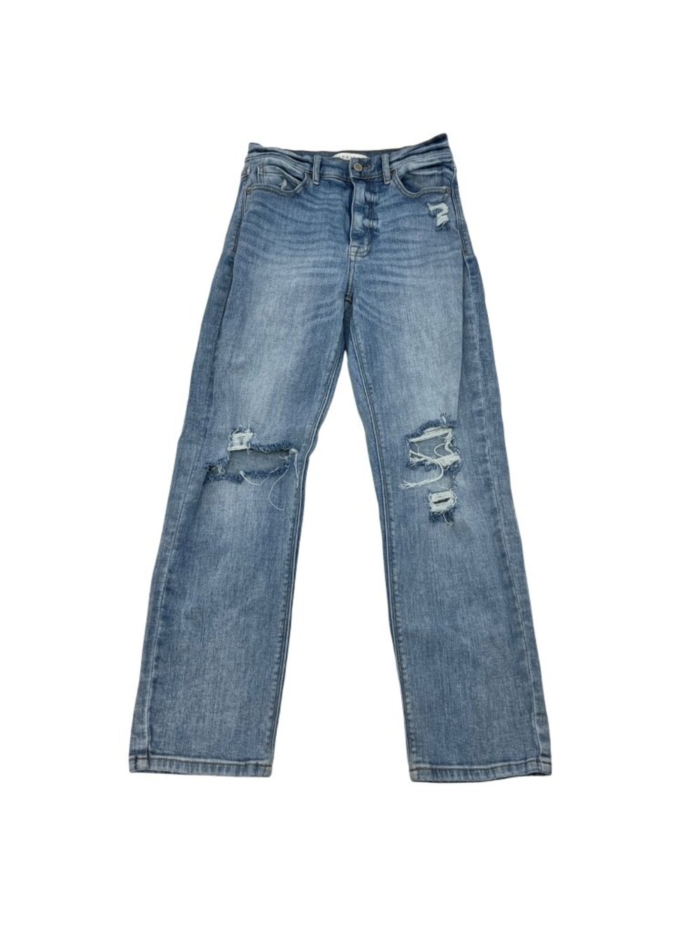 Eunina Womens Olsen Straight Leg Jeans Distressed Size 5/27